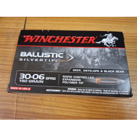 BALA WINCHESTER BALLISTIC SILVERTIP 30-06 SPRG 168 GRAIN