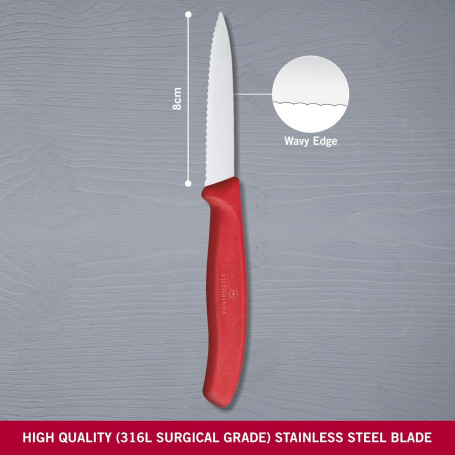 CUCHILLO CLASSIC SIERRA ROJO 8CM VICTORINOX
