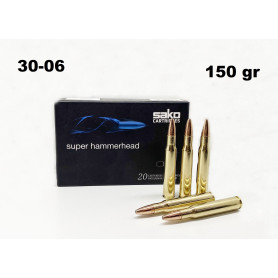 BALA SAKO 30-06 SUPER HAMMERHEAD 150GR
