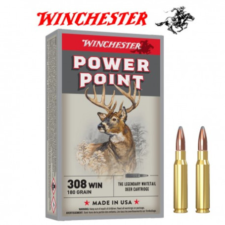 BALA WINCHESTER POWER POINT 308W 180GR